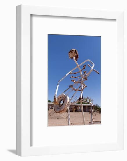 USA, Utah, Highway 24, Deserted Place, Metal Figures-Catharina Lux-Framed Photographic Print