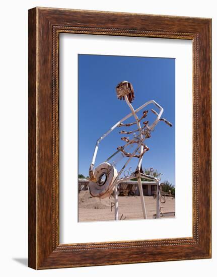 USA, Utah, Highway 24, Deserted Place, Metal Figures-Catharina Lux-Framed Photographic Print