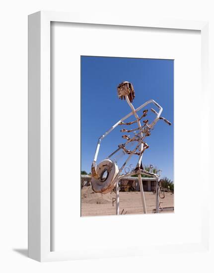 USA, Utah, Highway 24, Deserted Place, Metal Figures-Catharina Lux-Framed Photographic Print