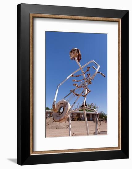 USA, Utah, Highway 24, Deserted Place, Metal Figures-Catharina Lux-Framed Photographic Print