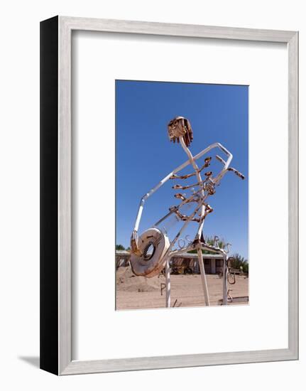 USA, Utah, Highway 24, Deserted Place, Metal Figures-Catharina Lux-Framed Photographic Print