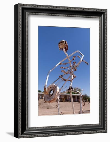 USA, Utah, Highway 24, Deserted Place, Metal Figures-Catharina Lux-Framed Photographic Print