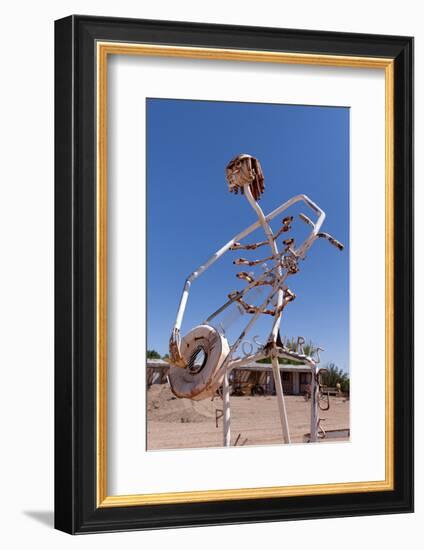 USA, Utah, Highway 24, Deserted Place, Metal Figures-Catharina Lux-Framed Photographic Print