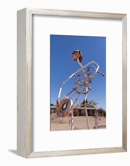 USA, Utah, Highway 24, Deserted Place, Metal Figures-Catharina Lux-Framed Photographic Print