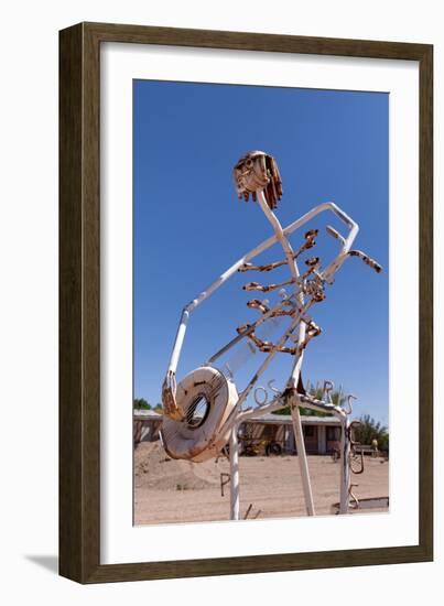 USA, Utah, Highway 24, Deserted Place, Metal Figures-Catharina Lux-Framed Premium Photographic Print