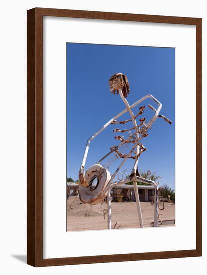 USA, Utah, Highway 24, Deserted Place, Metal Figures-Catharina Lux-Framed Premium Photographic Print