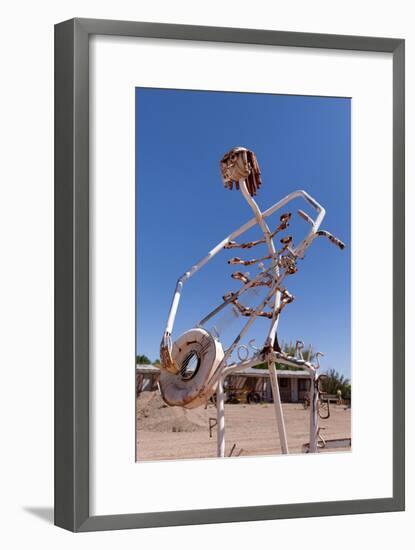 USA, Utah, Highway 24, Deserted Place, Metal Figures-Catharina Lux-Framed Premium Photographic Print