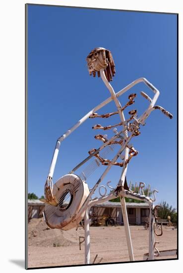 USA, Utah, Highway 24, Deserted Place, Metal Figures-Catharina Lux-Mounted Premium Photographic Print