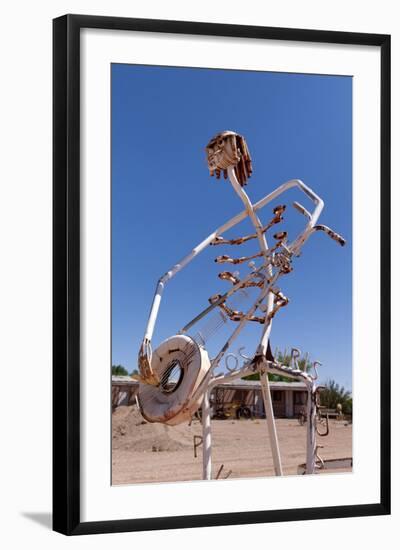 USA, Utah, Highway 24, Deserted Place, Metal Figures-Catharina Lux-Framed Photographic Print