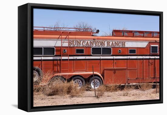 USA, Utah, Landscape, Highway 24, Disused Camper-Catharina Lux-Framed Premier Image Canvas