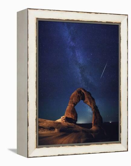 USA, Utah, Moab, Arches National Park, Delicate Arch and Milky Way-Michele Falzone-Framed Premier Image Canvas