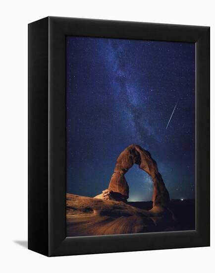 USA, Utah, Moab, Arches National Park, Delicate Arch and Milky Way-Michele Falzone-Framed Premier Image Canvas