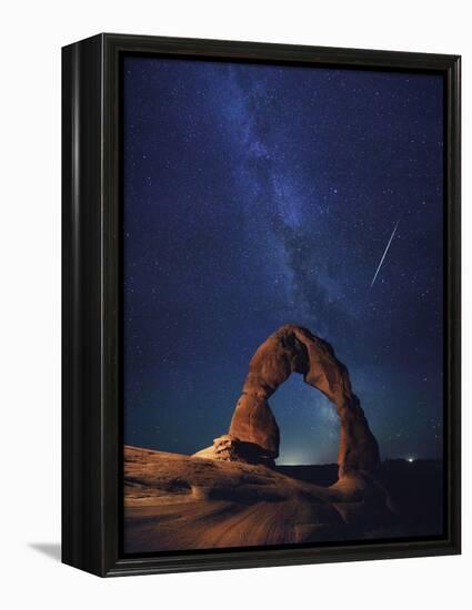 USA, Utah, Moab, Arches National Park, Delicate Arch and Milky Way-Michele Falzone-Framed Premier Image Canvas