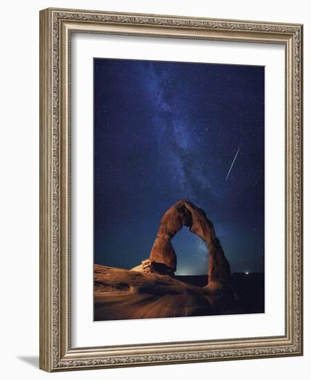 USA, Utah, Moab, Arches National Park, Delicate Arch and Milky Way-Michele Falzone-Framed Photographic Print