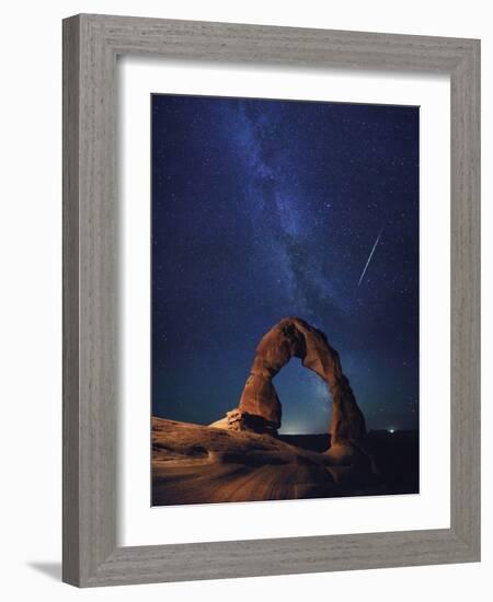 USA, Utah, Moab, Arches National Park, Delicate Arch and Milky Way-Michele Falzone-Framed Photographic Print