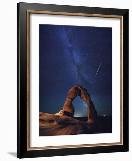 USA, Utah, Moab, Arches National Park, Delicate Arch and Milky Way-Michele Falzone-Framed Photographic Print