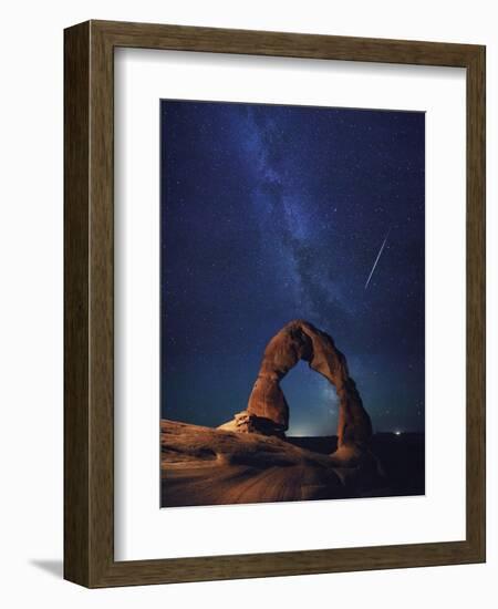 USA, Utah, Moab, Arches National Park, Delicate Arch and Milky Way-Michele Falzone-Framed Photographic Print