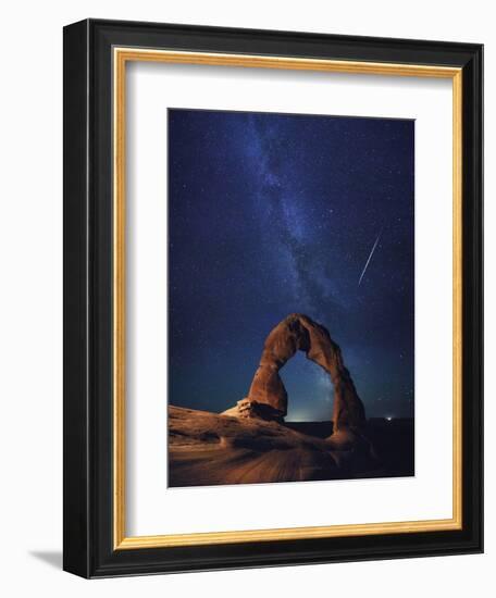 USA, Utah, Moab, Arches National Park, Delicate Arch and Milky Way-Michele Falzone-Framed Photographic Print