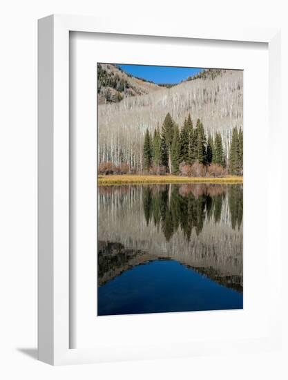 USA, Utah. Reflections on Warner Lake, Manti-La Sal National Forest.-Judith Zimmerman-Framed Photographic Print