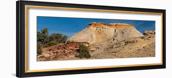 USA, Utah. Sandstone formation and cross-bedded layers, Canyonlands NP, Island in the Sky.-Judith Zimmerman-Framed Photographic Print