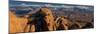 USA, Utah. Sandstone formations in Sand Flats Recreation Area with La Sal Mountain Range, near Moab-Judith Zimmerman-Mounted Photographic Print