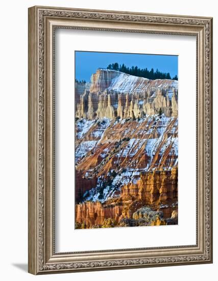 USA, Utah. Snowy Hoodoo Formations in Bryce Canyon National Park-Jaynes Gallery-Framed Photographic Print