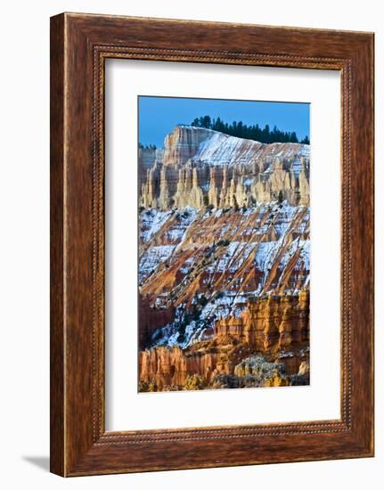 USA, Utah. Snowy Hoodoo Formations in Bryce Canyon National Park-Jaynes Gallery-Framed Photographic Print