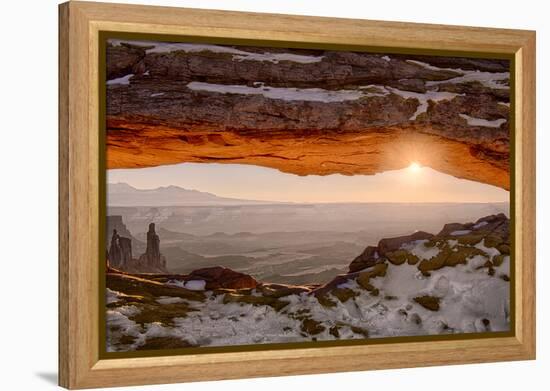 USA, Utah, Sunrise at Mesa Arch, Canyonlands National Park, Dawn-John Ford-Framed Premier Image Canvas
