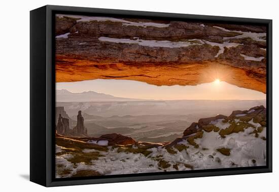 USA, Utah, Sunrise at Mesa Arch, Canyonlands National Park, Dawn-John Ford-Framed Premier Image Canvas