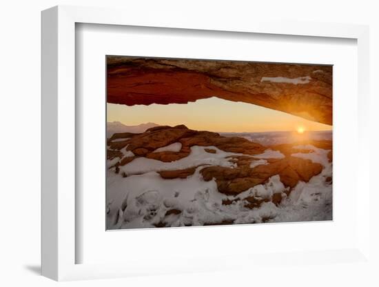 USA, Utah, Sunrise at Mesa Arch, Canyonlands National Park-John Ford-Framed Photographic Print