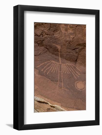 USA, Utah. Thunderbird petroglyph panel, Bears Ears National Monument-Judith Zimmerman-Framed Photographic Print