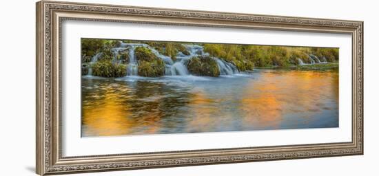 USA, Utah, Wasatch Cache National Forest. Reflection of fall colors in stream .-Jaynes Gallery-Framed Photographic Print