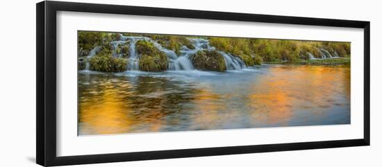 USA, Utah, Wasatch Cache National Forest. Reflection of fall colors in stream .-Jaynes Gallery-Framed Photographic Print