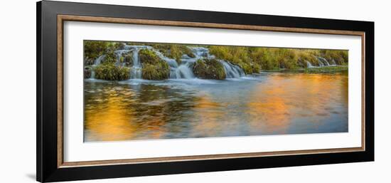 USA, Utah, Wasatch Cache National Forest. Reflection of fall colors in stream .-Jaynes Gallery-Framed Photographic Print