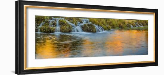 USA, Utah, Wasatch Cache National Forest. Reflection of fall colors in stream .-Jaynes Gallery-Framed Photographic Print