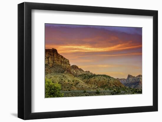 USA, Utah, Zion National Park. Mountain Landscape-Jay O'brien-Framed Photographic Print