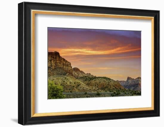 USA, Utah, Zion National Park. Mountain Landscape-Jay O'brien-Framed Photographic Print