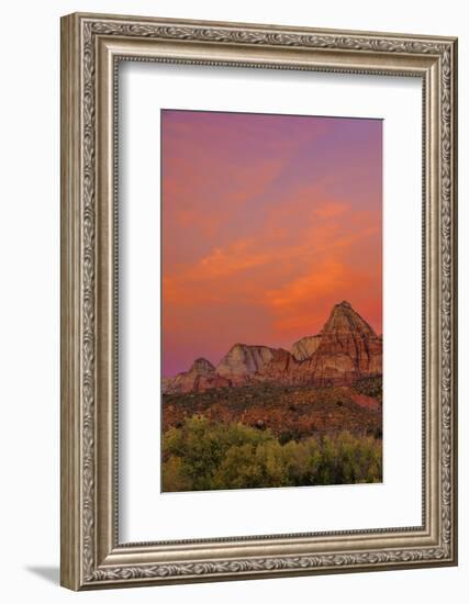 USA, Utah, Zion National Park. Mountain Landscape-Jay O'brien-Framed Photographic Print