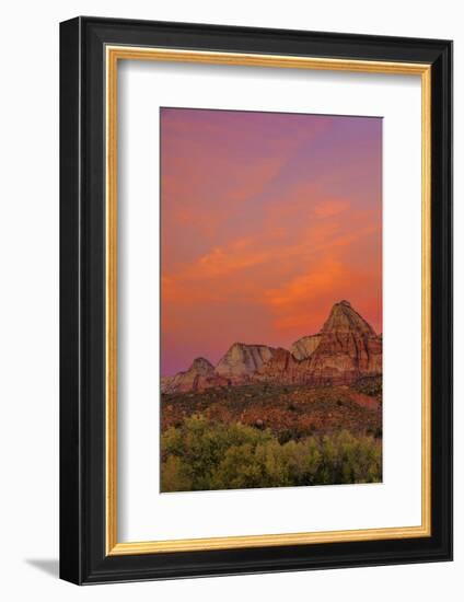 USA, Utah, Zion National Park. Mountain Landscape-Jay O'brien-Framed Photographic Print