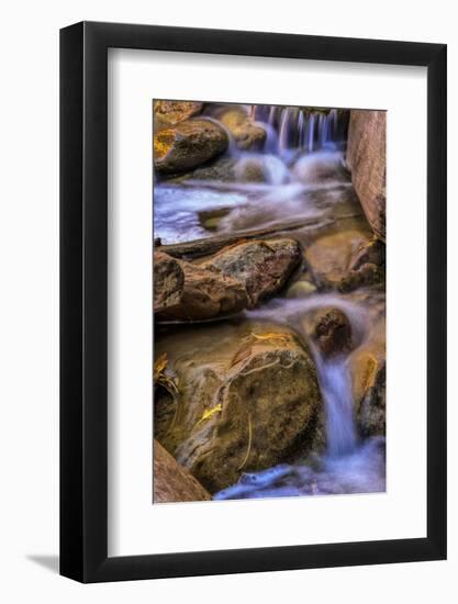 USA, Utah, Zion National Park. Rocks in Stream-Jay O'brien-Framed Photographic Print