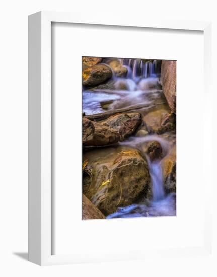 USA, Utah, Zion National Park. Rocks in Stream-Jay O'brien-Framed Photographic Print