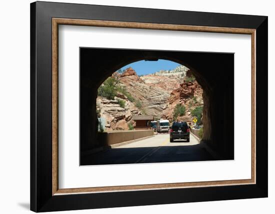 USA, Utah, Zion National Park, Tunnel-Catharina Lux-Framed Photographic Print