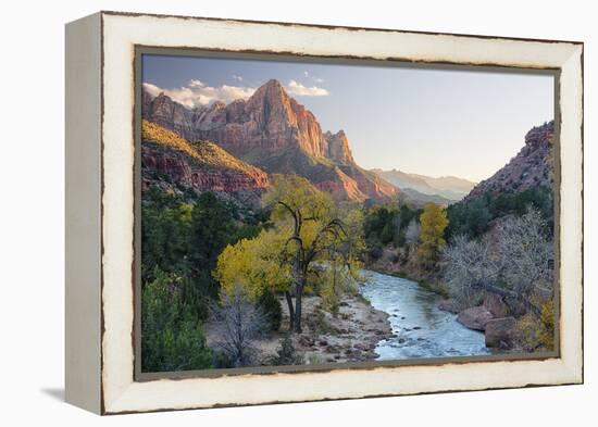 USA, Utah, Zion National Park, Virgin River and the Watchman-Jamie & Judy Wild-Framed Premier Image Canvas