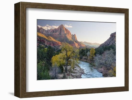 USA, Utah, Zion National Park, Virgin River and the Watchman-Jamie & Judy Wild-Framed Photographic Print