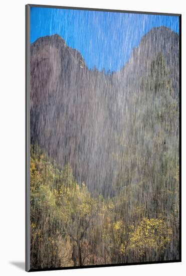 USA, Utah, Zion National Park. Waterfall Scenic-Jay O'brien-Mounted Photographic Print