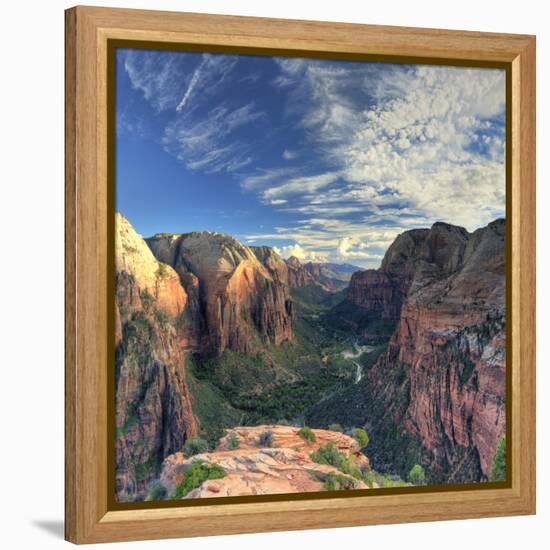 USA, Utah, Zion National Park, Zion Canyon from Angel's Landing-Michele Falzone-Framed Premier Image Canvas