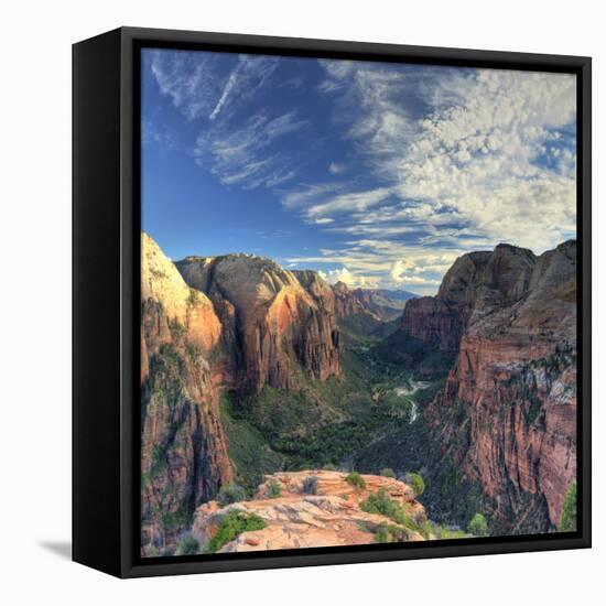 USA, Utah, Zion National Park, Zion Canyon from Angel's Landing-Michele Falzone-Framed Premier Image Canvas