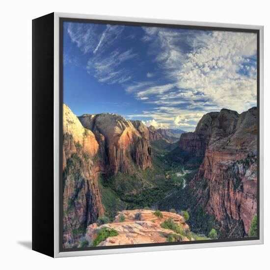 USA, Utah, Zion National Park, Zion Canyon from Angel's Landing-Michele Falzone-Framed Premier Image Canvas