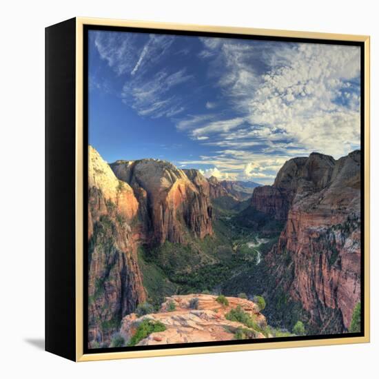 USA, Utah, Zion National Park, Zion Canyon from Angel's Landing-Michele Falzone-Framed Premier Image Canvas