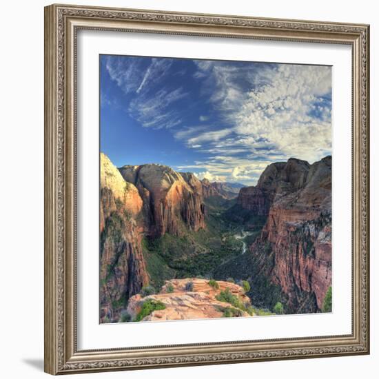 USA, Utah, Zion National Park, Zion Canyon from Angel's Landing-Michele Falzone-Framed Photographic Print